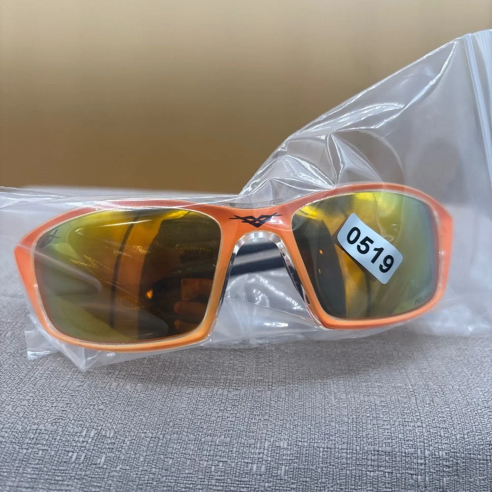 VerDX 5054PVX Sport Sunglasses Unisex OS Neon Orange Polarized Gorpcore